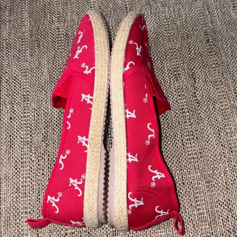 NCAA Women's Alabama Crimson Tide Espadrille Canvas Slip On Shoe Red Size M